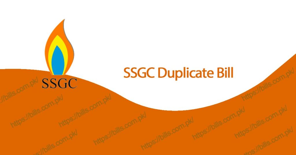 ssgc duplicate bill