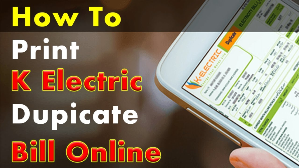 K Electric Duplicate Bill Online 